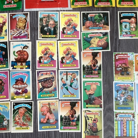 Large Lot of Garbage Pail Kids Stickers + a few wrappers - Picture 4 of 7